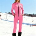 thumbnail image 1 of Yourumao Combinaisons de Ski pour Femmes Fermeture Éclair devant Col Montant Manches Longues une Pièce Combinaisons de Ski Sports de Plein Air Combinaison de Neige Extensible, 1 of 9