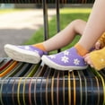 thumbnail image 2 of JAN & JUL Slip-on Kids Shoes, Breathable Casual Knit Sneakers (Purple Daisy, 6 Toddler), 2 of 7