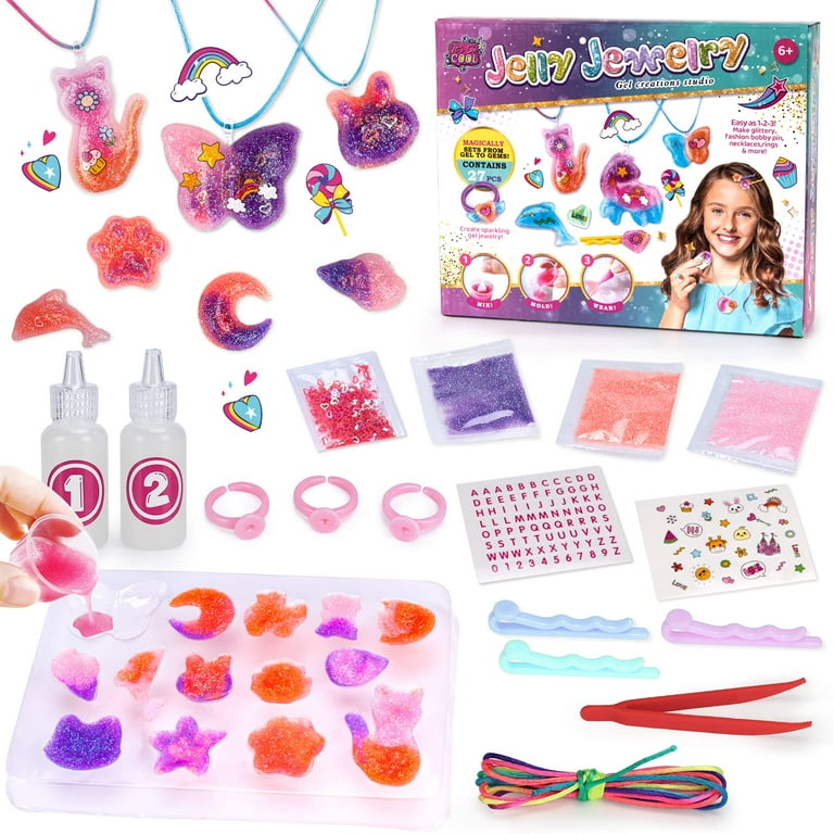 Pearoft Resin Kit by DIY Creative Kids - Starter Jewelry Making Resin Kit  for Beginners - Gift Set Teenager Girls Birthday Presents DIY Kids Resin