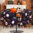 thumbnail image 2 of Halloween Tablecloth 60 inch Round, Durable Table Cover for Kitchen Dining Room, Holiday Tablecloth for Party Dinner, 2 of 5