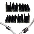 thumbnail image 3 of 32pcs Chair Leg Caps Tube End Caps Pads Furniture Floor Protectors U Shape Plastic Chair Caps,Chair Leg Caps Silicone Tube Clamp (10mm,Black), 3 of 4