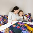 thumbnail image 4 of Manfei Pet Dog Lovers 7-Piece Twin Bedding Sets,Rustic Flower Floral Bedding Comforter Set,Yellow Purple Pink Sheet Sets For Kids,Super Cozy Room Decor Reversible, 4 of 8
