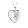 thumbnail image 1 of Initial Heart Locket Necklace in 10K White Gold, 1 of 2