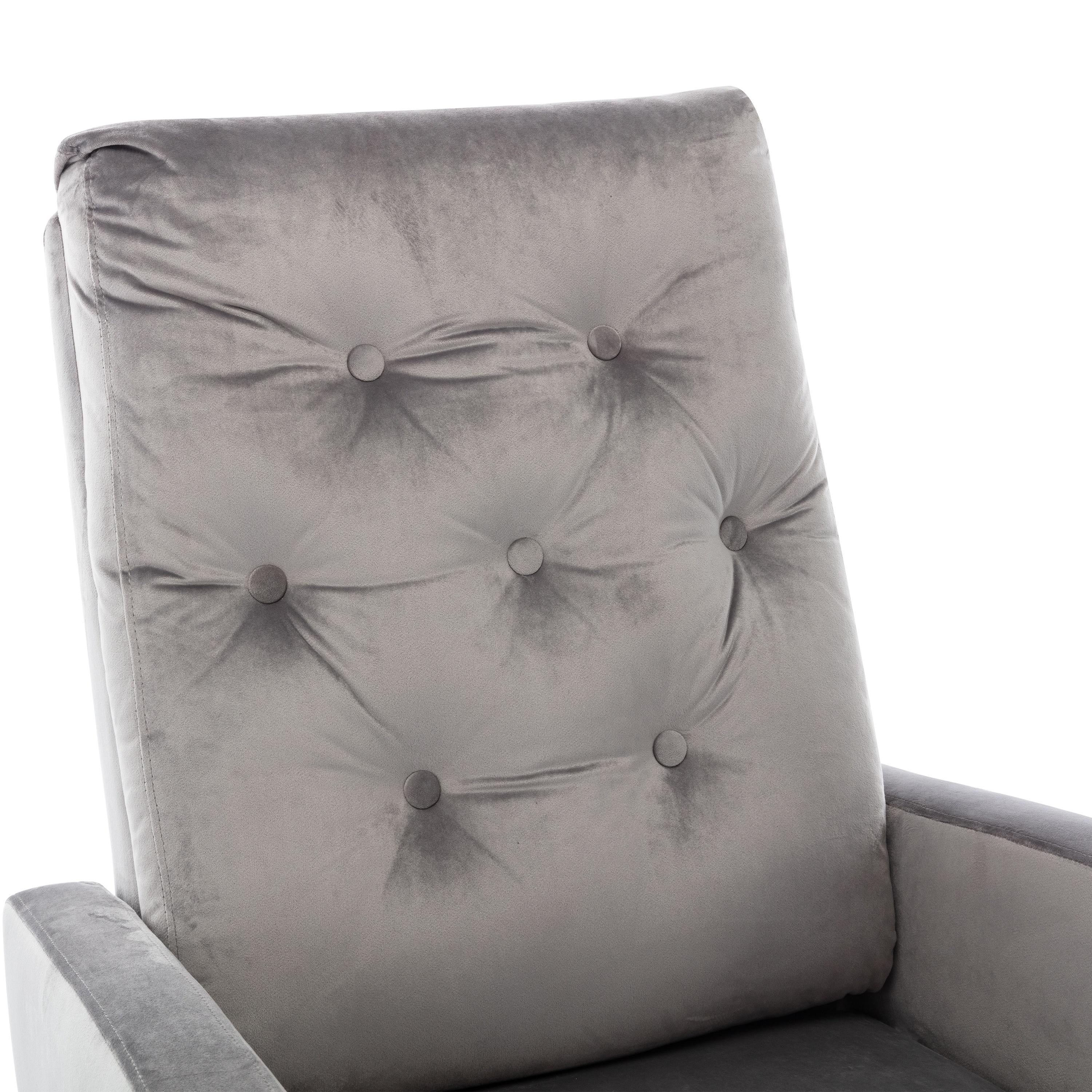 Glavbiku Modern Baby Room High Back Rocking Nursery Chair,Comfortable Rocker Armchair,Gray