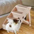 thumbnail image 4 of Portable Cat Ramp Ladder Pet Kitten Kitty Non-Slip Platform, Dog Climbing Stairs Beige, 4 of 6