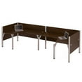 thumbnail image 1 of Bestar 100857A-69 Pro-Biz Double back to back L-desk workstation in Chocolate, 1 of 2