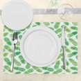 thumbnail image 3 of Ambesonne Green Place Mats Set of 4, Exotic Pineapple Pattern, Standard Size, Green White, 3 of 6