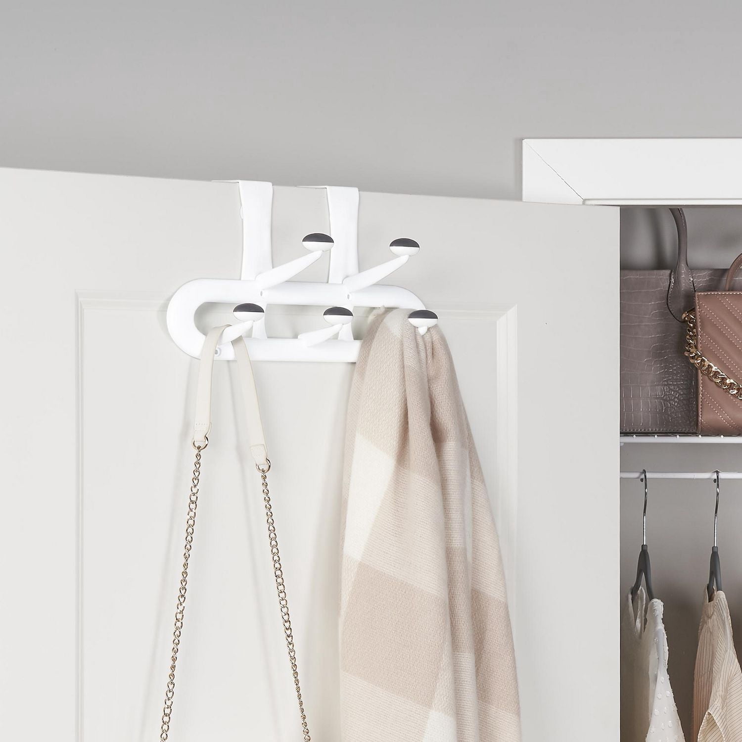 neatfreak!® crochet antidérapant de porte, Plastique, Blanc