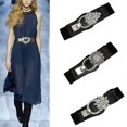 thumbnail image 2 of Wide Stretch Belt For Women Waist Belt Cummerbund Cinchs Belt Crystal Waistband Rhinestone Elastic Belt For Dress Belt, 2 of 4