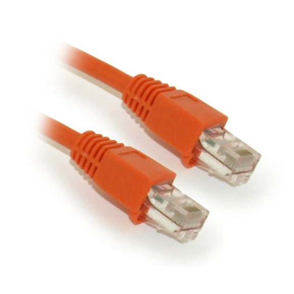 15ft Cat5E Ethernet RJ45 Patch Cable, Stranded, Snagless Booted, ORANGE