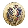 thumbnail image 4 of Monedas de oro conmemorativas de Chengxiang con dragón y fénix Se pueden hacer monedas redondas con medallón conmemorativo de color del dragón y el fénix del zodíaco, 4 of 5