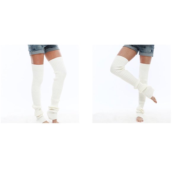 Milisten 4Set Knitted Leg Warmers for Women Girls Pattern Knit Leg Warmer Socks Moisture Wicking in S Size