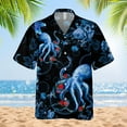 thumbnail image 2 of Tropical Octopus Summer Hawaiian Shirt For Men 80s 90s Vintage Mens Hawaiian Shirts Short Sleeve Button Down Shirt, 2 of 7