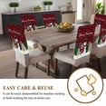 thumbnail image 4 of Merry Christmas Chair Covers Set of 1 Snowman Xmas Tree Red Buffalo Plaid Chair Back Covers Stretch Removable Washable Slipcovers Protector for Dining Room Kitchen Party Decor, 4 of 5