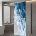 thumbnail image 3 of Beach Wave Modern Art Window Privacy Film Watercolor Blue Ocean Decorative Glass Window Film UV Blocking Static Cling Non-Adhesive Sticker Covering for Home Door 29.5 x 78.7 inches, 3 of 7