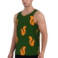 thumbnail image 2 of Gukieu Bold Squirrel Silhouettes Print Men's Quick Dry Fitness Vest, Round Neck Sleeveless Fitness Bodybuilding Top-Small, 2 of 7