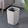thumbnail image 4 of Baohd Convenient And Practical Uncovered Trash Can For Hotel Sealed Base Design ABS Minimalist Trash Canoutdoor Dustbins grey 12L, 4 of 6