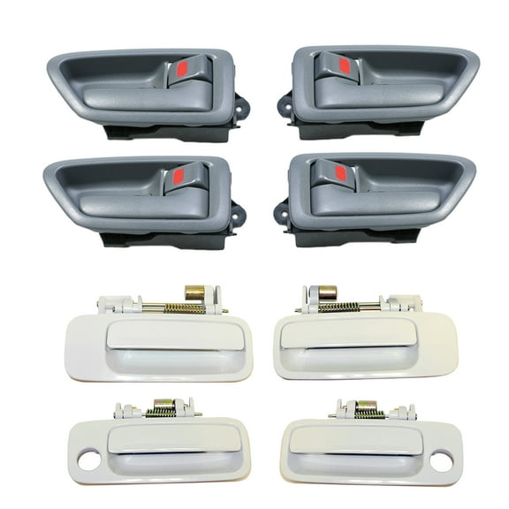 Brand NEW For 1997-2001 Toyota Camry Outside White 040 and Inside Gray Door Handle 8PCS 97 98 99 00 01
