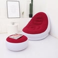 thumbnail image 2 of 1 Set Inflatable Sofa Wear Resistant Waterproof PVC Lunch Break Lounge Couch Set for Home, 2 of 12