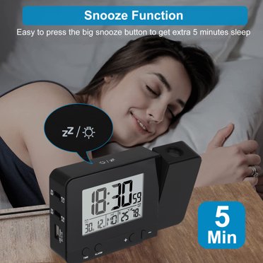 Projection Alarm Clock Digital Ceiling Display 180... – Vicedeal