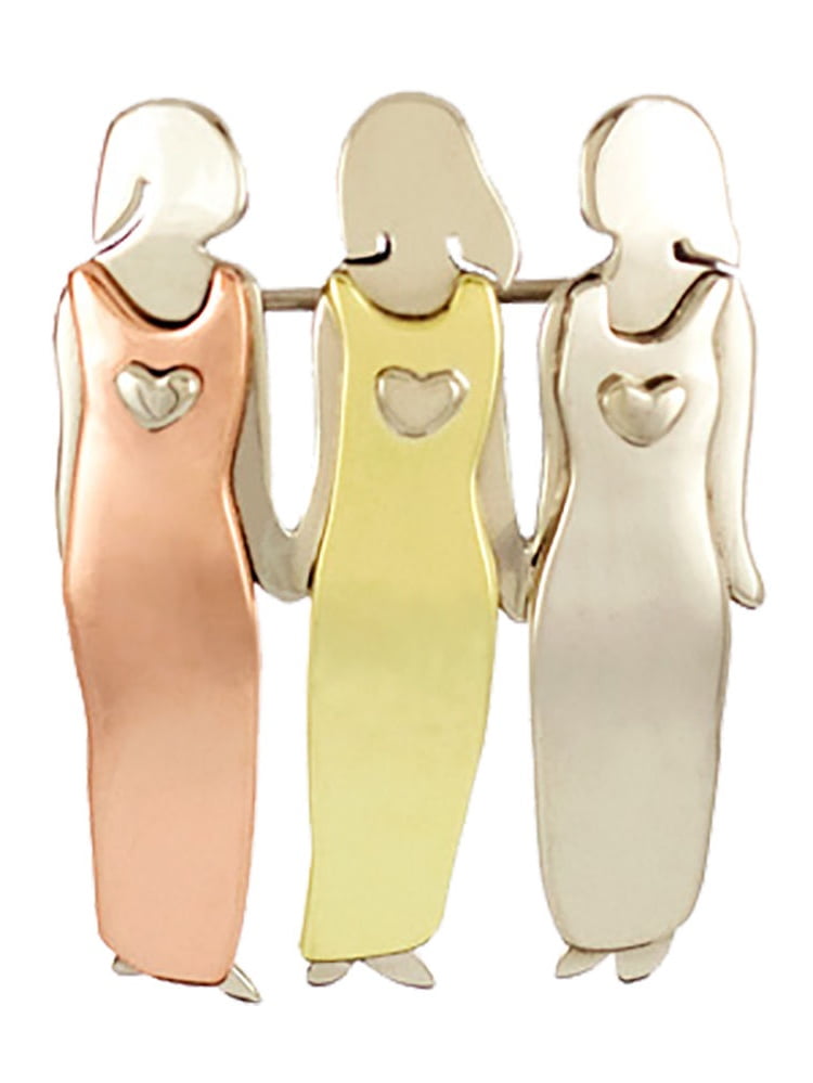 Mima Oly Mima Oly Three Sisters Pin Family Sister 3 Sisters Girlfriends Brooch Family Walmart Com Walmart Com