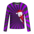 thumbnail image 4 of Blusas y camisas de manga larga con cuello redondo para hombre, estilo casual, cuello redondo, manga larga, camiseta estampada de Halloween, blusa de poliéster para hombre., 4 of 5