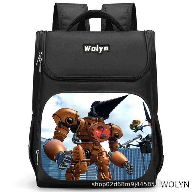 Toilet Monitor Student Bag, Backpack, 3D Printing, Game Characters, Travel Bag-SinKeeU