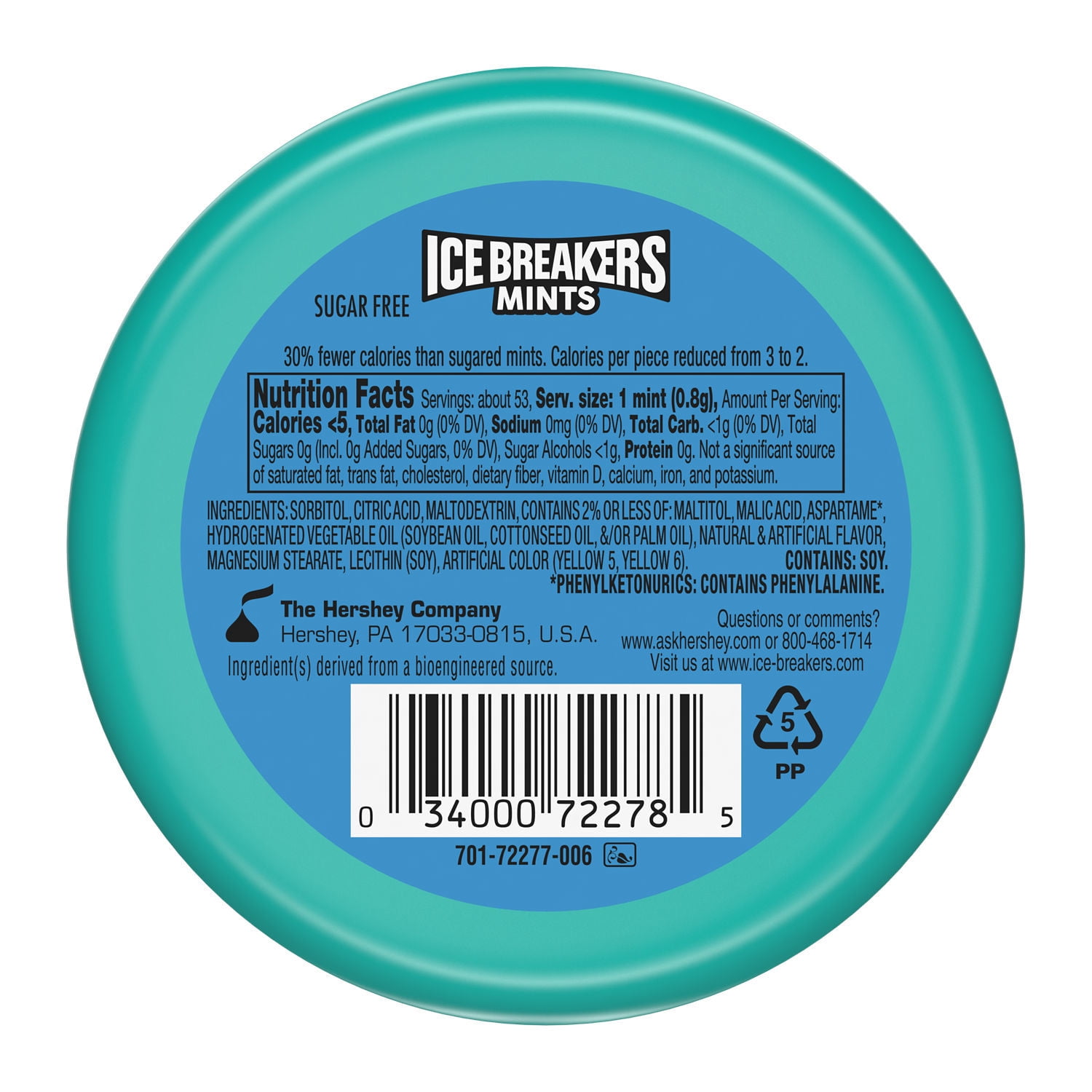 (2 pack) Ice Breakers Pina Colada Sugar Free Mints, Tin 1.5 oz