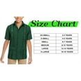 thumbnail image 3 of Boy's Embroidered Short Sleeve Wedding Baptism Kids Button-Up Guayabera Shirt (Hunter, XXS (2-3 yrs)), 3 of 3