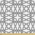 thumbnail image 1 of Abstract Sofa Upholstery Fabric by the Yard, Geometric Illustration Along Monochrome Zigzag Pattern and Hearts, Decorative Fabric for DIY and Home Accents, Charcoal Grey and White by Ambesonne, 1 of 5