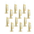 thumbnail image 2 of EeaseMX 12 piezas de trompeta de plástico para hacer ruido, juguetes para niños, animadoras, partidos de fútbol, accesorios para animar, regalo de fiesta de cumpleaños (dorado), 2 of 7