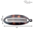 thumbnail image 5 of Parcelona French Large 5.5" Celluloid Ponytail Holder Banana Hair Clip for Women (Beige&TortoiseShell), 5 of 21