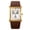Gold Shell Silver Surface, variant on Unisex watch for women and men, simple design, waterproof, business calendar, quartz watch, square vintage leather strap wristwatch