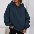 thumbnail image 4 of Atogsazn Women's Oversized Hoodies Casual Long Sleeve Pullover Sweatshirt with Drawstring Loose Fit Tops Trendy Navy M Fashion, 4 of 7