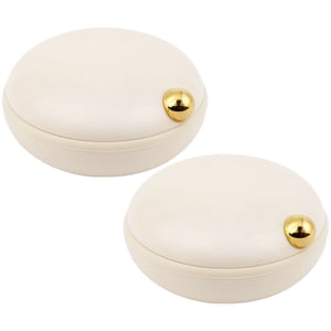 UPOUART 2Pack Mini Pill Organizer Simple Design Round Pills Organizer Travel