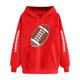 thumbnail image 2 of Heisall Womens Hoodies Rugby Print Pocket Drop Shoulder Long Sleeve Tops Fashion Casual Pullover Hooded Sweatshirts, 2 of 3
