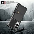 thumbnail image 7 of for Galaxy S25 Edge Wallet Case, RFID Blocking Card Holder Slot Kickstand Magnetic Button Closure Women Men Heavy Duty Shockproof Rugged Back Case Cover for Samsung Galaxy S25 Edge, Black, 7 of 7