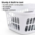 thumbnail image 2 of Every Moment Counts Extra Large Laundry Basket 13.2Gal - White Heavy Duty Hamper w/Lid, High Capacity Clothes Bin for Family, Home & Basement Storage (50L), 2 of 7