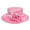 Pink, variant on ChicHeadwear Womens Stone Studded Rose Bow Braid Hat - Yellow