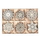 thumbnail image 1 of Adornos de copos de nieve de madera, decoraciones colgantes para árboles de Navidad, adornos rústicos, artesanías de madera, 1 of 5