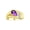 AMETHYST, variant on Men's Rings Yellow Gold Plated Silver Ring - Timeless Pear Shape Cabochone Gemstone & Diamonds - Tear Drop Cabochon ONYX 2 Rings For Men Size 8