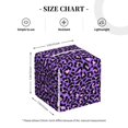 thumbnail image 4 of Balery Purple Leopard Porta Pañuelos de Cuero con Estampado – Funda Moderna Cuadrada para Caja de Pañuelos, Dispensador 5x5x5'', 4 of 7