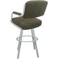 thumbnail image 2 of Swivel Counter Metal Bar Stool 26" - M-110 WB - Plumley Cocoa - White, 2 of 2