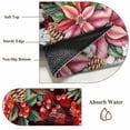 thumbnail image 6 of Round Rug 7Ft Washable Non-Slip, Cardinal Bird Circle Area Rugs for Living Room Bedroom, Poinsettia Pine Cones Berry Flowers Red Plaid Indoor Floor Mats Carpet Runner for Home Decor Aesthetic, 6 of 8