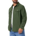 thumbnail image 4 of INSPIRAR CHIC Camisas de Trabajo Casual para Hombre de Manga Larga con Botones y Bolsillos para Pesca y Senderismo Color Verde Oliva, 4 of 6