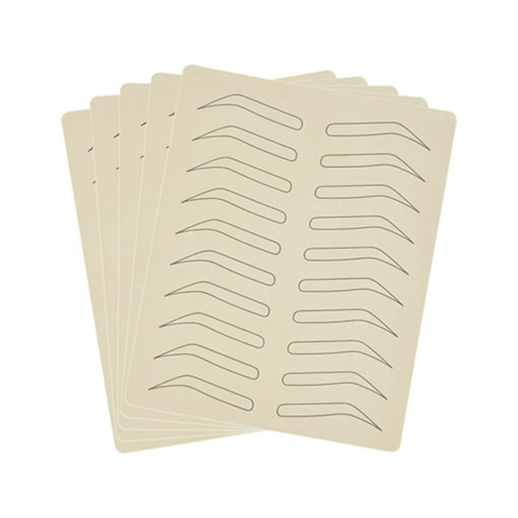 Minnieouse Hoja de Microblading de silicona para práctica de cejas, tacto realista, sin necesidad de tinta, 1mm, maquillaje para cejas, en salón de Suministros de 5 piezas Minnieouse CE014509-02