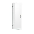 thumbnail image 4 of Passion Series 24 in. x 70 in. H Hinged Frameless Shower Door in Chrome with Tsunami Guard Tempered Glass and Handle, 4 of 11