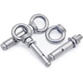 thumbnail image 3 of Eye Bolt 304 Stainless Steel Sleeve Anchor Concrete Expansion Eye Bolt Installation Artifact Hook Long Universal Ring Expansion Screw Screw Eyes (Color : M12 80mm, Size : Pack of 5 Pieces), 3 of 5