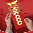 thumbnail image 4 of yuksok 6 Pièces Nouvel An Lunaire Enveloppes Rouges Hong Bao pour Fête Graduation Vacances Motif Argent de Cuivre, 4 of 9