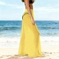 thumbnail image 7 of Levmjia Womens Swim Cover Up Pants Quick Dry Beach Vacation Chiffon Solid Color Wide Leg Sun Protection Lightweight Chiffon Pants For Pool Hot Spring, 7 of 7